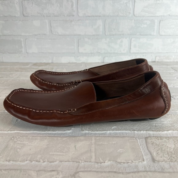 J.‎ Crew Driving Loafers Moccasins Mens 10.5 Brown Leather Slip On Casual Flats main image 8